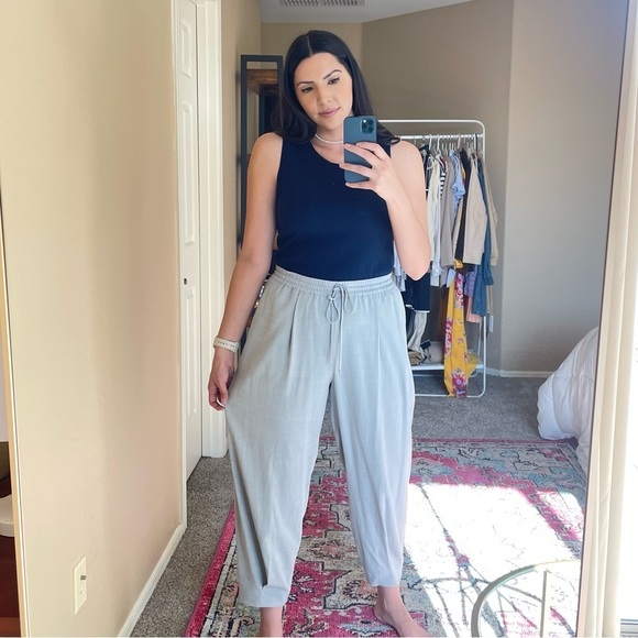 Express Gray Tailored Pull on Pants - Picture 1 of 8